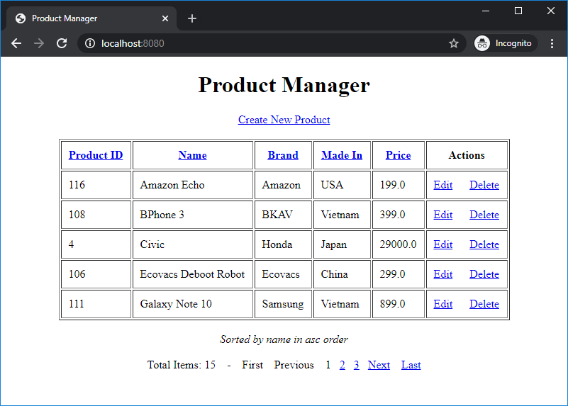 spring data jpa paging and sorting