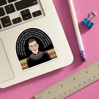 RBG Pro-Choice Quote Die Cut Sticker