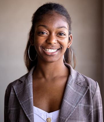 A portrait of Chloe Thomas, an inaugural recipient of the Black Student Success Scholarship