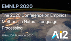 Newsletter header showing EMNLP 2020.