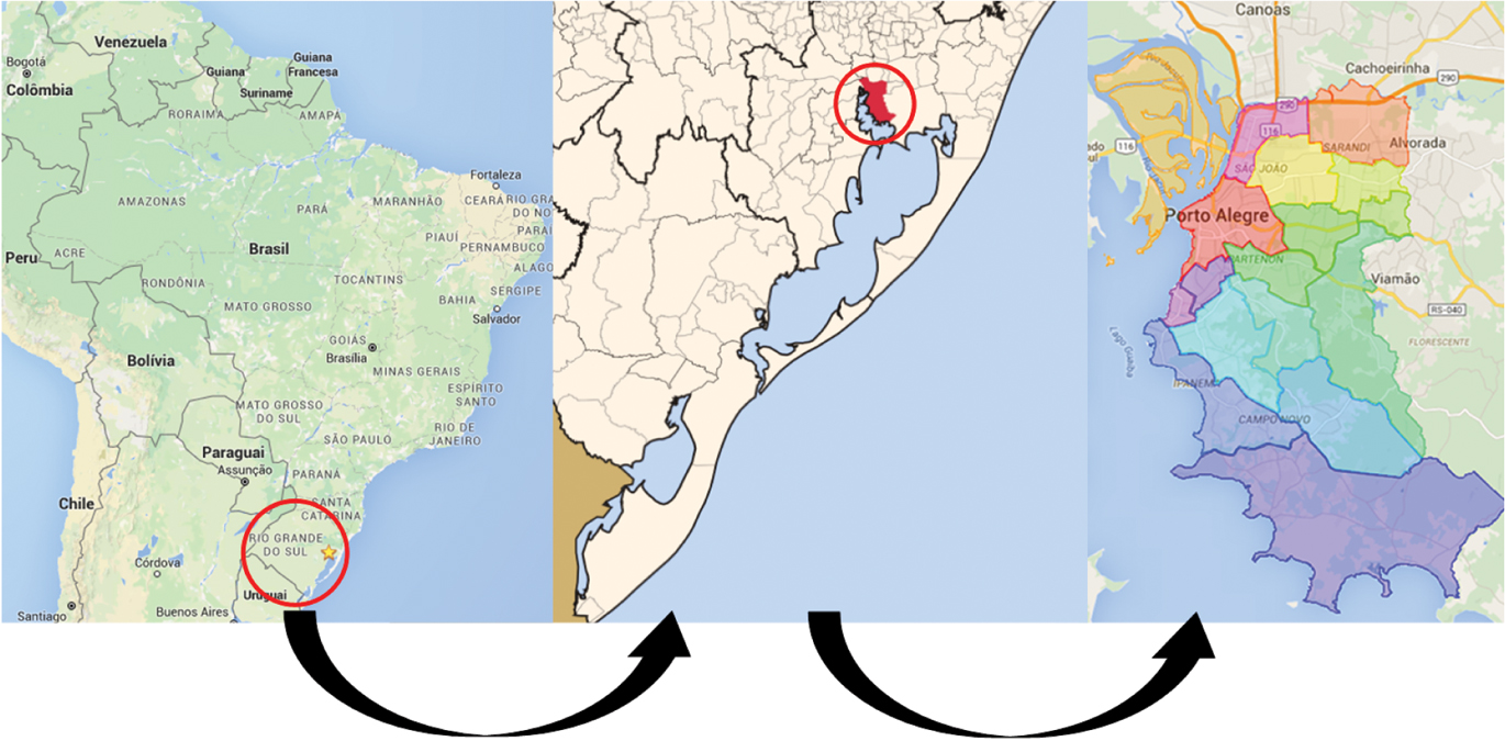 Figure 3: Location of Porto Alegre.Source: Prepared by the author.