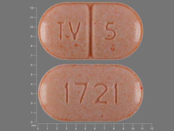 Pill TV 5 1721 is Warfarin Sodium 5 mg