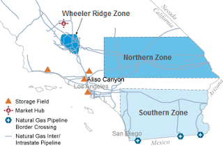 Southern California map with zones