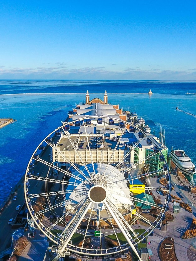 The Navy Pier in Chicago, Illinois, USA near ELS Language Centers.