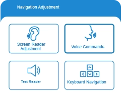 Image of accessibility widget commands