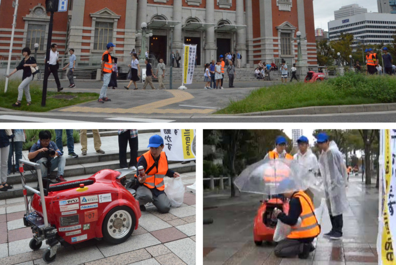 Navigation and garbage recognition during the Nakanoshima Challenge 2019