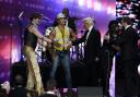 President Donald Trump and Vice President JD Vance greet the Village People after the inauguration last Monday