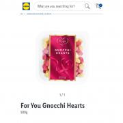 “Lidl is offering a wide range of Valentine-themed foods for the 14th of February,” notes David Donaldson. “Much of it is the usual chocolates and fizz, but this heart-shaped gnocchi is guaranteed to increase your chances of gnoochi…”