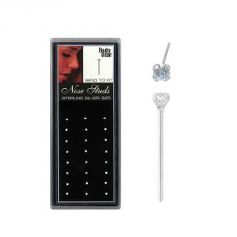 Nose Pin - Clear Gem - 2mm-hotRAGS.com