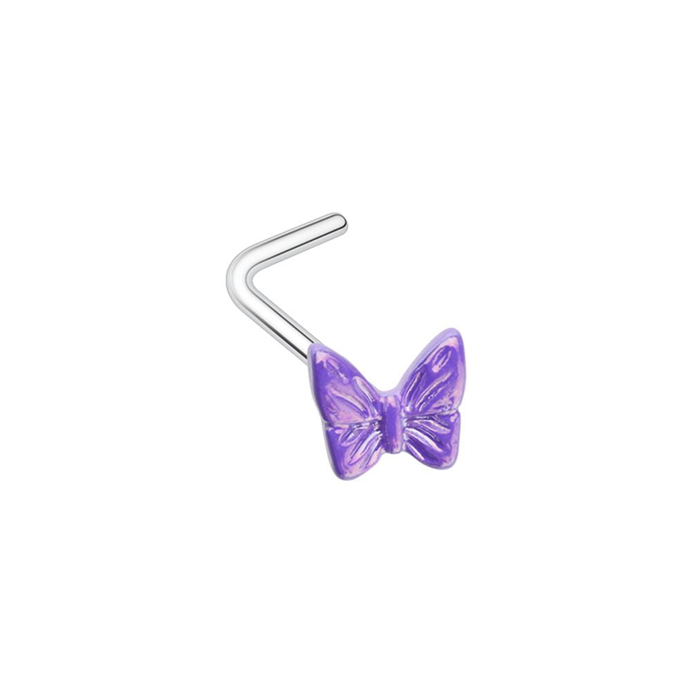 NOSE - L SHAPE - BUTTERFLY PURPLE-hotRAGS.com