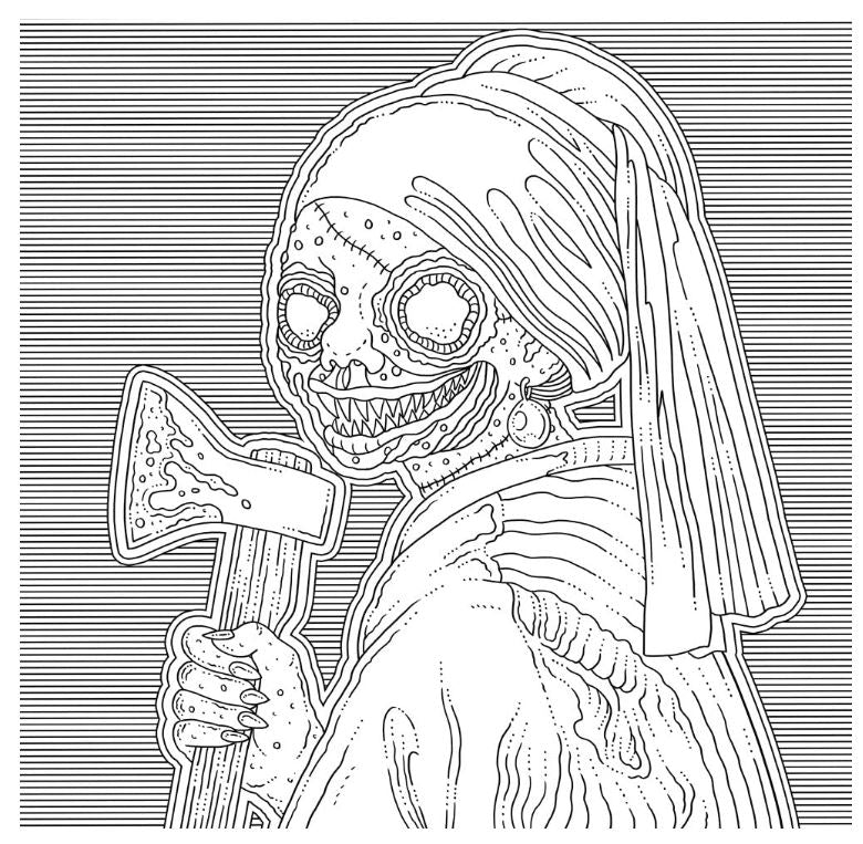 Book - Beauty And Horror 6: Famous Monsterpieces Coloring Book-hotRAGS.com