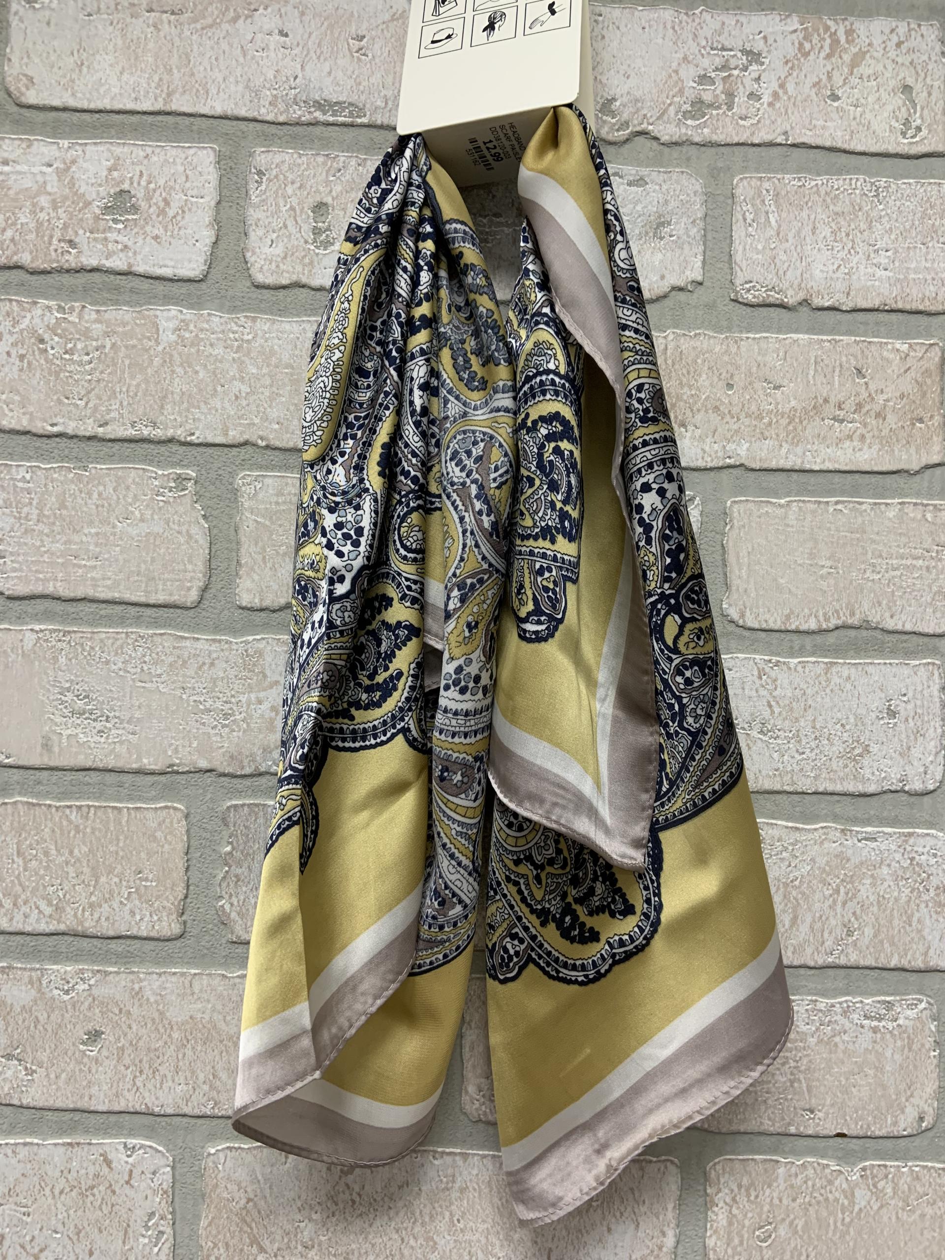 Headband Scarf - Paisley Gold-hotRAGS.com