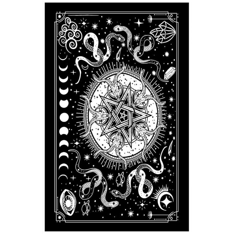 Tapestry - Pentagram Snake - 55" x 83"-hotRAGS.com