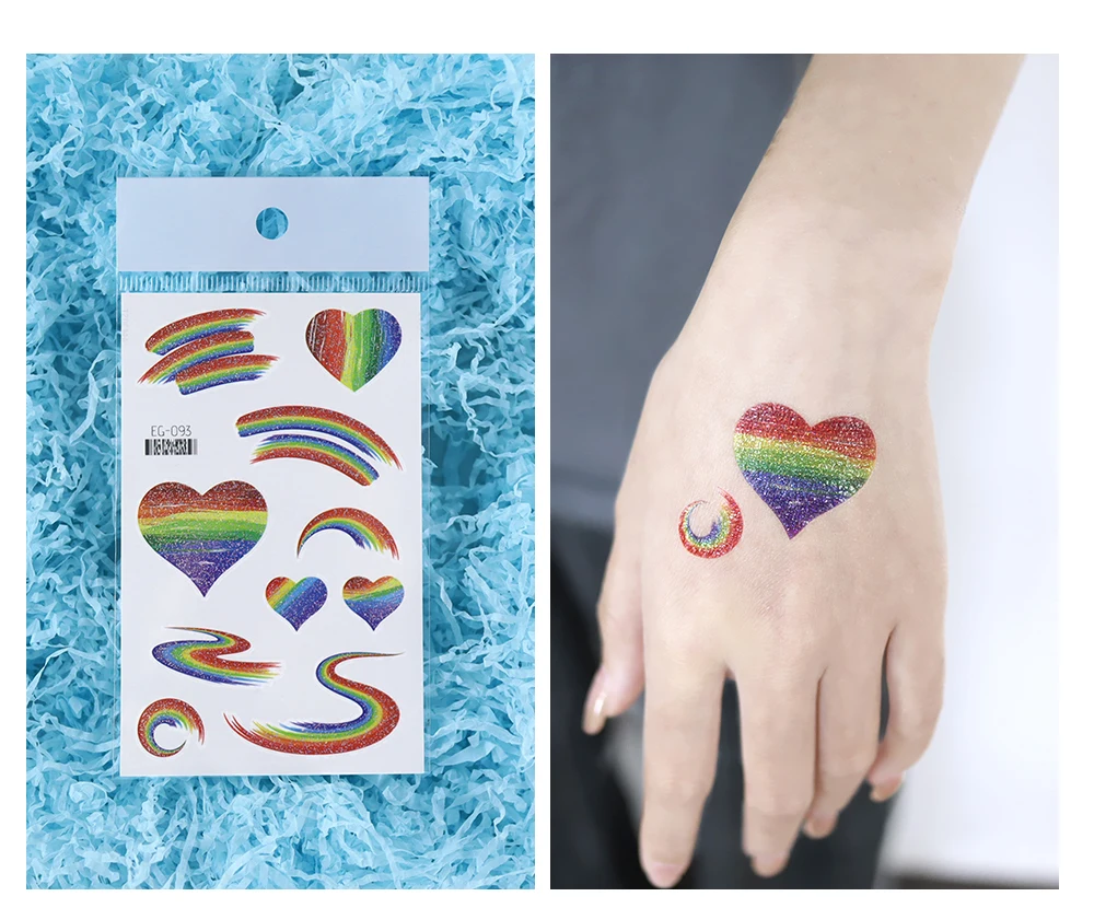 Tattoo - Pride Glitter - Hearts-hotRAGS.com