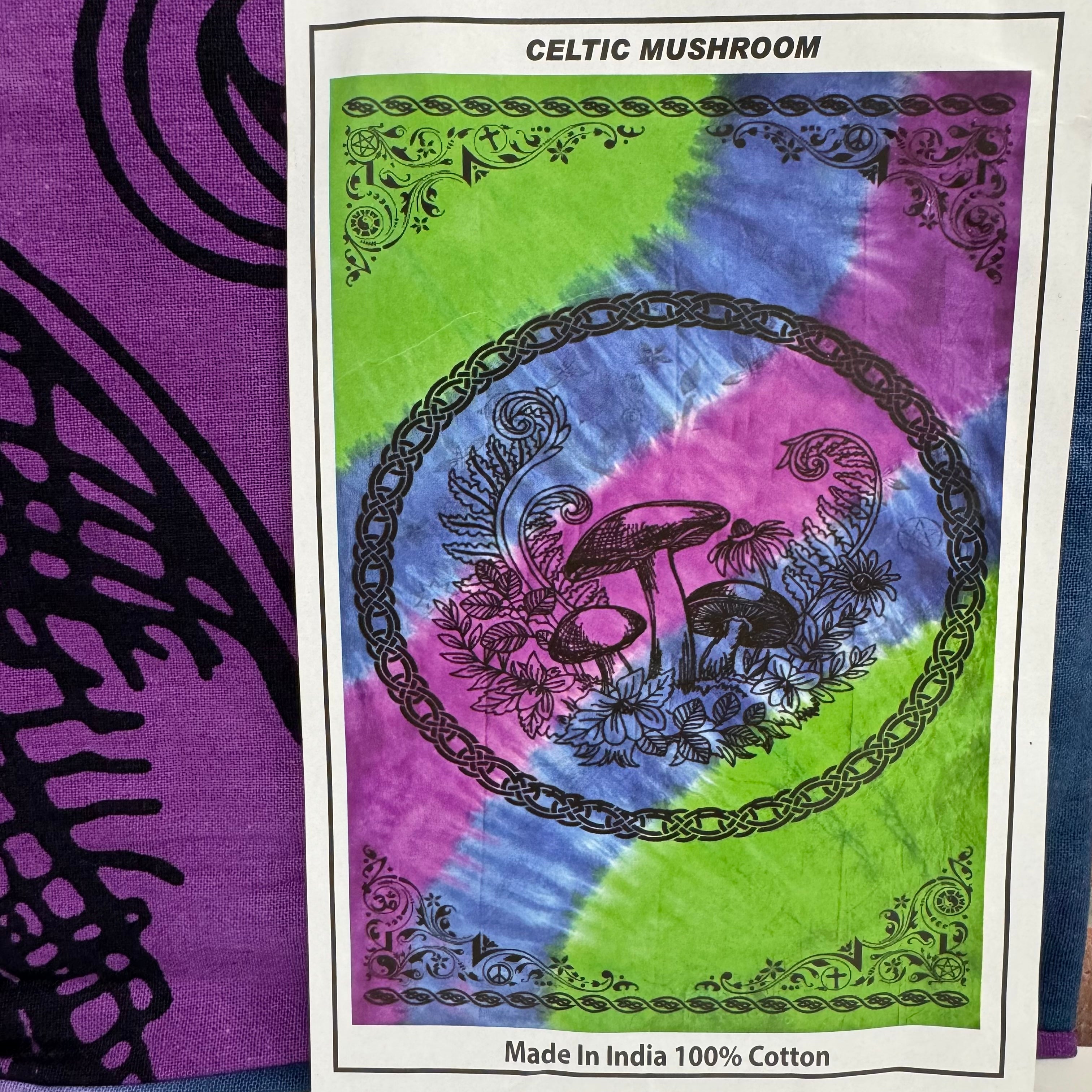 Tapestry - Celtic Mushroom - Cotton 84"x53"-hotRAGS.com