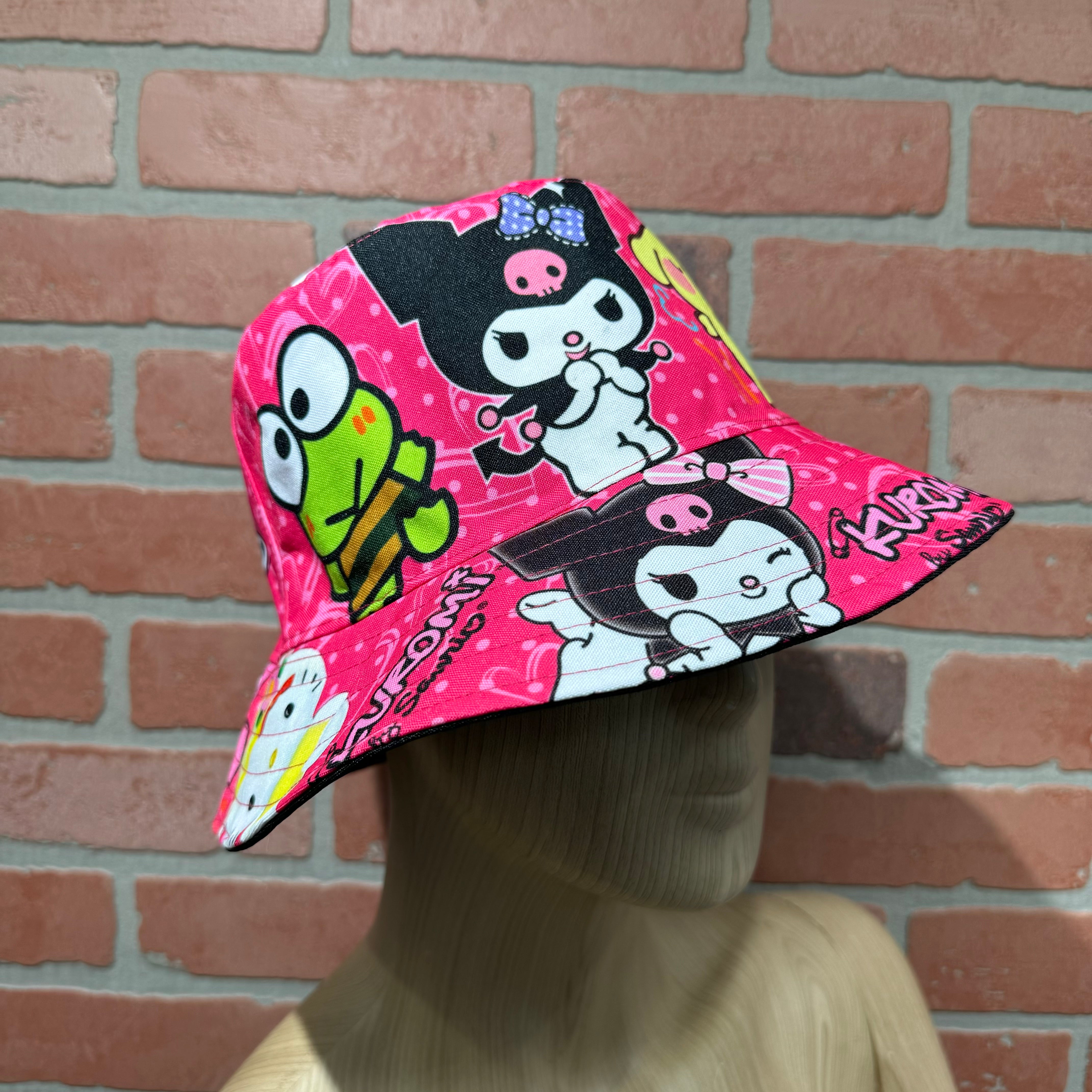 Bucket Hat - Kuromi - Hot Pink-hotRAGS.com