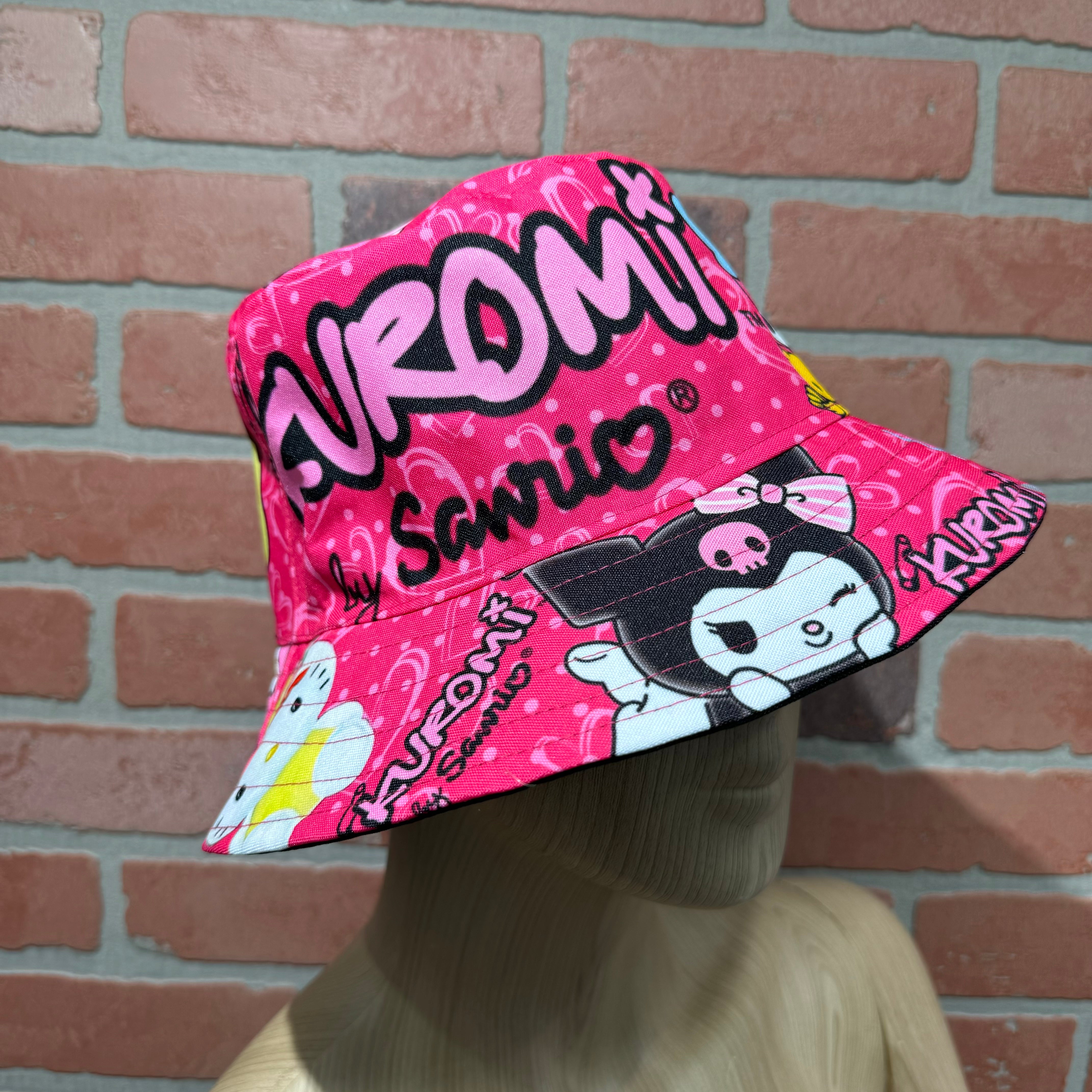 Bucket Hat - Kuromi - Hot Pink-hotRAGS.com