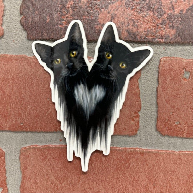Sticker - Cat Double Head-hotRAGS.com