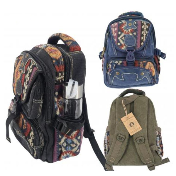 Backpack - Canvas Leather - 12"-hotRAGS.com