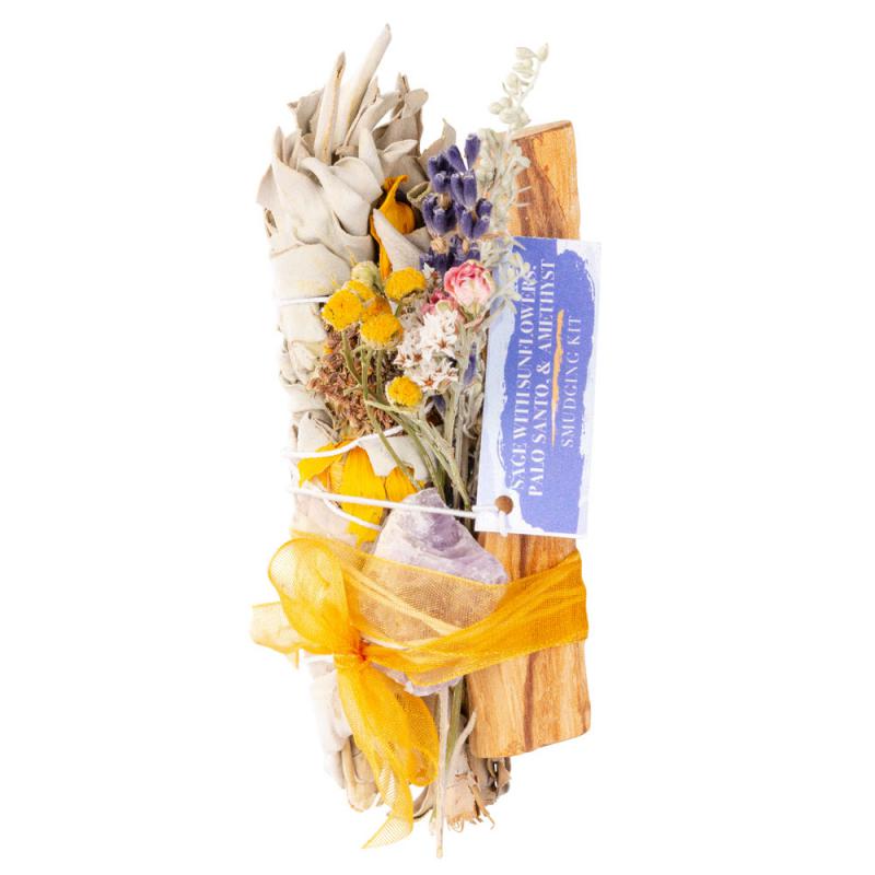 Amethyst Sunflower Palo Santo Sage-hotRAGS.com