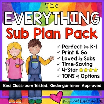 Editable Sub Binder & 10+ Days of Sub Plans & Activities!!! EVERYTHING you need!