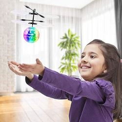 multicolor led flying ball helicopter toy