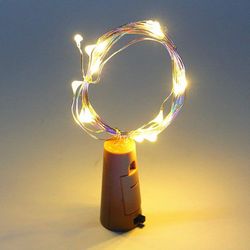 cork wine bottle string light