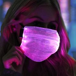 led multi-color changing face mask