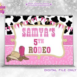 cowgirl party backdrop, rodeo girl birthday, pink cowboy party, cowgirl birthday