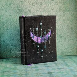 moon notebook star journal magic celestial book starlight stardust book witchcraft occult book dark boho witch spellbook