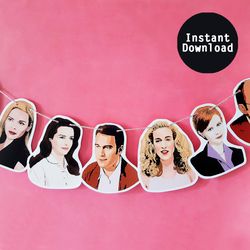 sex and the city printable birthday banner - carrie bradshaw party decorations