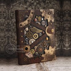 travel journal steampunk notebook a5 vacation journal blank notebook diary gift for men for dad blank journal for him