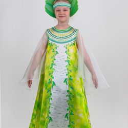 four seasons costume spring  forest costume woodland fairy dress tree costume kids birch costume