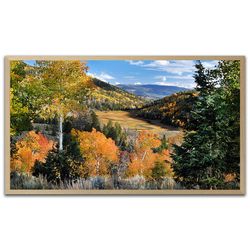 thousand lake mountain samsung frame tv art 4k, instant download, digital download for samsung frame