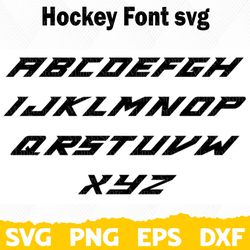 hockey font svg, font svg, silhouette, cricut font, bundle font, cute fonts, instant download