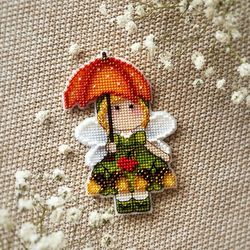 fairy cross stitch pattern autumn cross stitch pattern little girl cross stitch pattern cute cross stitch pattern pdf