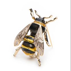 bee brooch, insect unisex statement jewelry