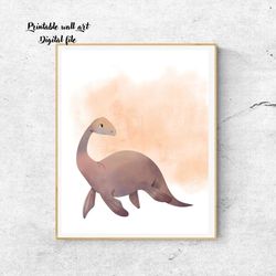 elasmosaurus nursery prints, dinosaurs nursery prints, nursery wall art, cute nursery prints, nursery printable art