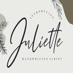 juliette handwritten script trending fonts - digital font