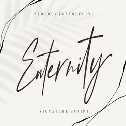 enternity signature script trending fonts - digital font