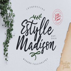 estylle madison calligraphy trending fonts - digital font