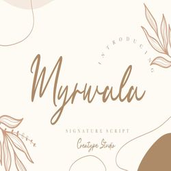 myrwala signature script trending fonts - digital font