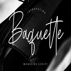 baquette monoline script trending fonts - digital font