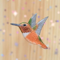 rufous hummingbird brooch