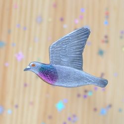 rock pigeon brooch