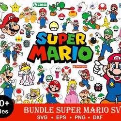 super mario svg bundle for cricut and sublimation, mario family layered svg files, super mario bros cut files