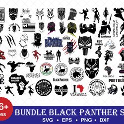 black panther svg bundle, black panther layered designs bundle, black panther vector file svg and png