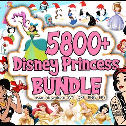 princess svg bundle, frozen svg, tangled svg, snow white svg, little mermaid svg, princess clipart, princess png, ariel