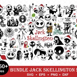 halloween jack skellington bundle svg, customize gift svg, vinyl, bundle cut file, svg, pdf, ai