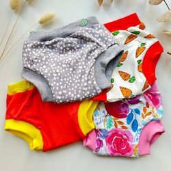 organic eco-training, set 4pcs, organic training underwear, training pants, 2t-3t, girls underwear